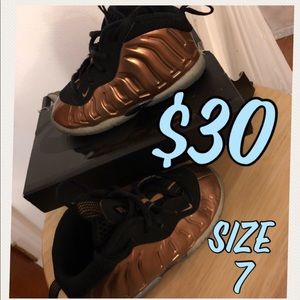 Size 7 Toddler Size Copper Foamposites